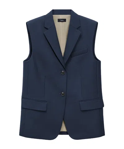 THEORY NOTCHED-LAPELS GILET