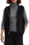 Theory New Divide Wool Hooded Vest In Black