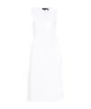 Theory Sleeveless A-line Wrap Dress In Good Linen In White