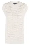 Theory Slvless Vest Cb.roun Clothing In Natural