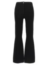 Theory Flared High Waist Stretch Pants With Seam Detailing In Black