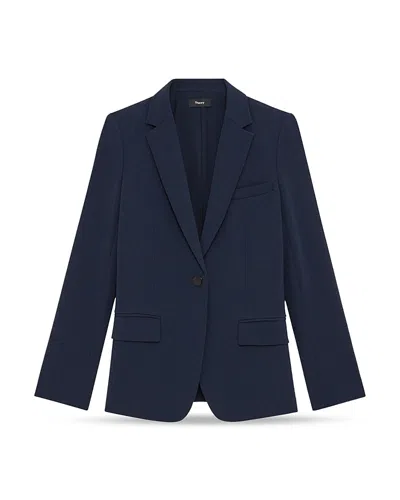Theory Slim Blazer In Blue
