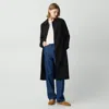 Theory Slim Car Coat In Admiral Crepe In Black