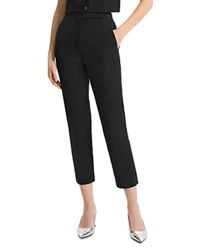 Theory Slim Cropped Pants In Navy