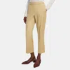 Theory Slim Cropped Pull-on Pant In Wool Flannel In Cardamom