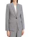Theory Houndstooth Knit Shrunken Blazer
