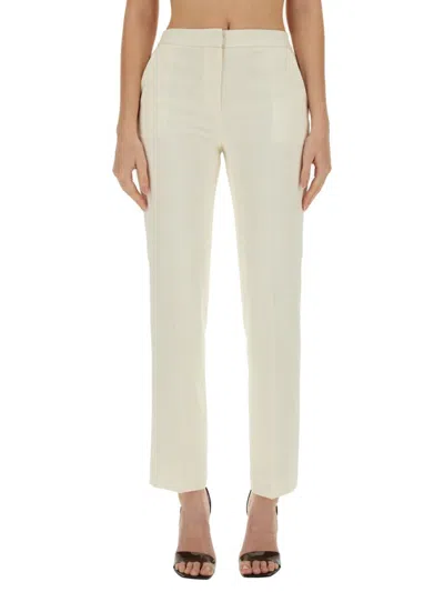 Theory Slim Fit Pants In Beige
