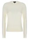 Theory Viscose Linen Sweater In White