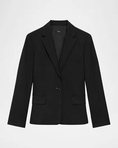 Theory Slim-fit Single-button Jacket In Black