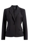 Theory Traceable Wool Slim Blazer Jacket In Black