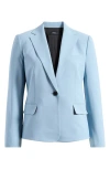 Theory Slim Fit Stretch Wool One Button Blazer In Stone Blue