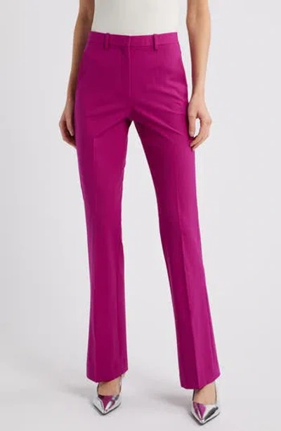 Theory Slim Fit Stretch Wool Trousers In Wildflower