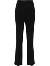 Theory Straight-leg Crepe Trousers In Black