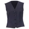 Theory Slim Fit Vest In Navy Blue Wool In Blue