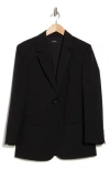 Theory Rolled-sleeve Shawl Collar One-button Jacket In Black