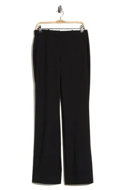 Theory Slim Flare Stretchy Wool Trousers In Black