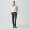 Theory Slim Leg Pant In Wool-blend Knit In Gray