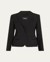Theory Slim One-button Jacket In Black