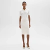 Theory Slim Pencil Skirt In Regal Wool In White