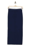 Theory Slim Ribbed Sweater Skirt In Midnight