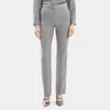 Theory Slim-straight Pant In Mélange Wool Flannel In New Light Heather