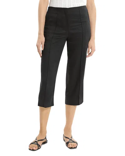 Theory Slit Capri Pants In Black