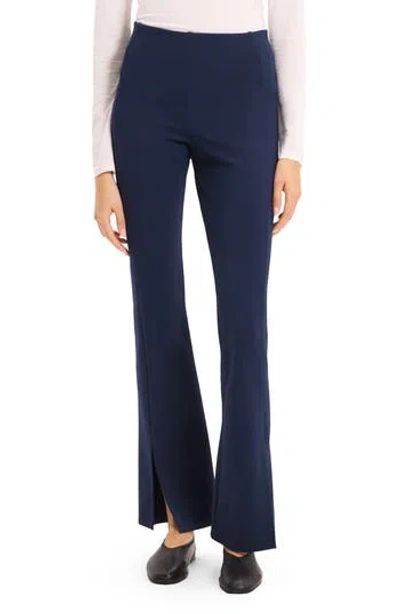 Theory Slit Flare Leg Pants In Nocturne Navy
