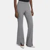 Theory Slit Flared Pant In Double-knit Jersey In Grey Mel/oat Mel