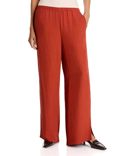Theory Slit Hem Pull On Pants In Orange
