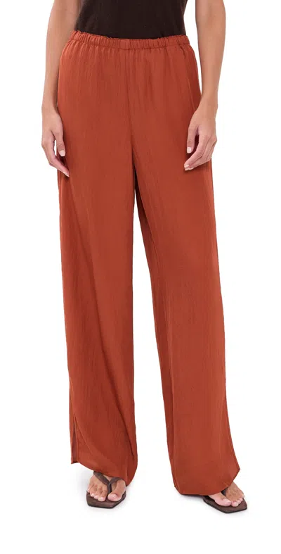 Theory Slit Po Pants Umber In Brown