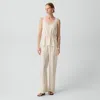 Theory Slit Pull-on Pant In Washed Stripe In Neutral