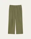 Theory Slit Pull-on Pants In Green