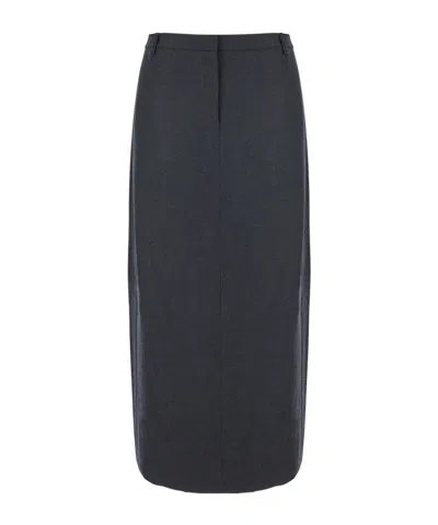 THEORY THEORY HIGH-RISE STRAIGHT-LEG MAXI SKIRT