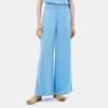 Theory Slit Wide-leg Pant In Crepe In Oasis