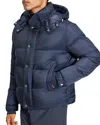Theory Marquez Puffer Jacket With Removable Hood In Blue