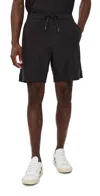Theory Soft Terry Drawstring Shorts Warm Carbon