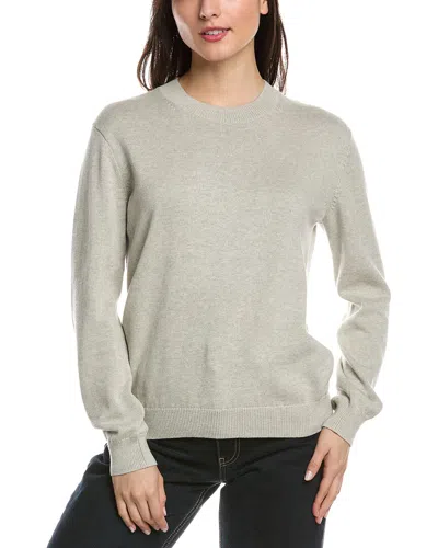 Theory Solid Cashmere-blend Sweater In Grey