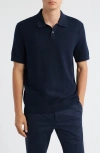 Theory Soris Cotton Polo In Blue