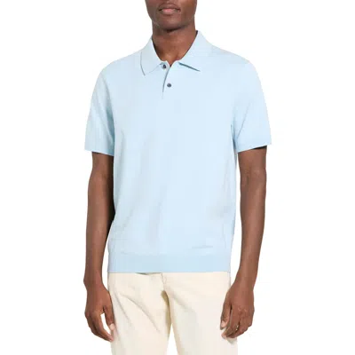 Theory Soris Knit Polo In Blue