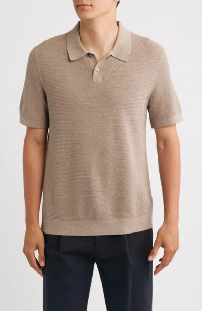 Theory Soris Knit Polo In Neutral