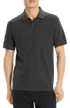 Theory Soris Polo Charcoal Melange In Gray