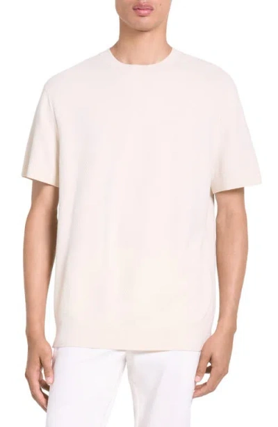 Theory Soris Waffle Crewneck T-shirt In Neutral