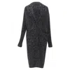 Theory Speckle Wool Blend Knitted Robe Coat In Grey