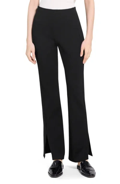 Theory Split Flare Leg Pants In Black