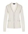 Theory Split-hem Cardigan In White