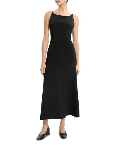 Theory Square Neck Dress In Black