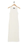 Theory Square Neck Midi Sweater Dress In White