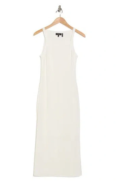 Theory Square Neck Midi Sweater Dress In White