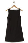 Theory Square Neck Minidress In Black