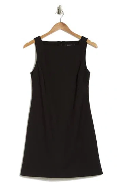 Theory Square Neck Minidress In Black